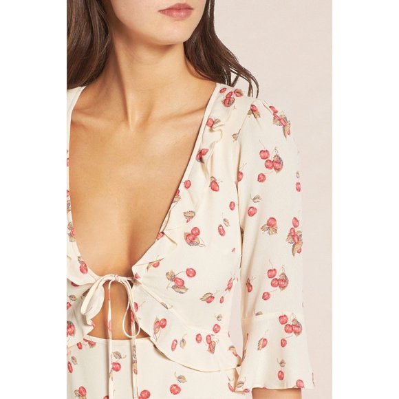 NWT For Love and Lemons Cherry Dress M - Picture 2 of 10